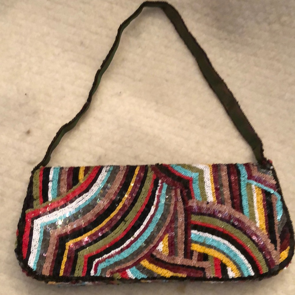 Vintage Groovy Beaded Shoulder Bag